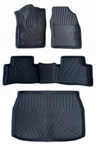 Wholesale Price Car Mats Trunk Mats Sets Custom TPE Rubber 3D Floor Liners Set All Weather For Toyota Series