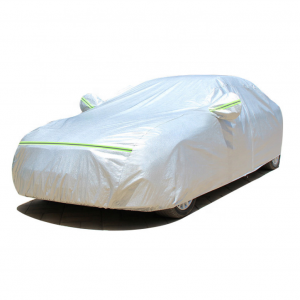 Polyester taff 190T coated silver black universal car cover
