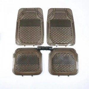 Rubber 5pc Set Heavy Duty All Weather Protection PVC Car Floor Mats Front & Rear for Car SUV Truck Van