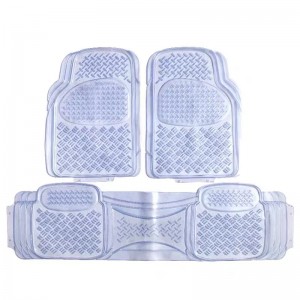 3pc Set Heavy Duty All Weather Protection PVC Car Floor Mats Front & Rear for Car SUV Truck Van